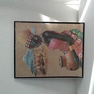 Black Art Black woman with basket